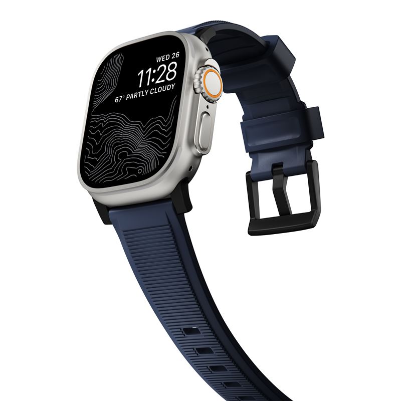 Curea de ceas, Nomad, pentru Apple Watch 45/44/42mm, albastru (Ingredi, NM01295785) by www.silkase.ro